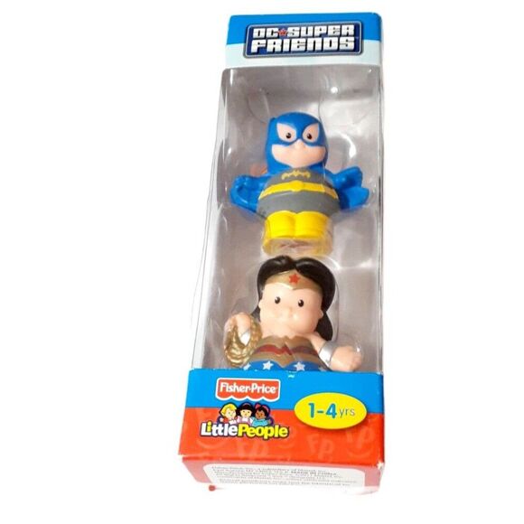NIB Fisher Price Little People DC Super Friends Wonder Woman Batgirl Figures Set - Picture 1 of 6